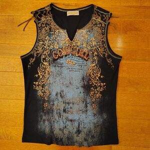 Y2K Skinny Minnie "Cowgirl" Lace-up Tank